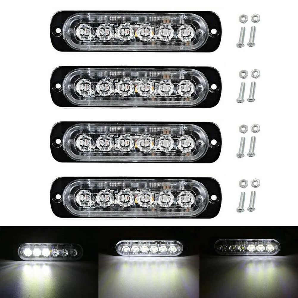 4pcs Surface Mount White 18W 6-LED Strobe Signal Warning Light Bar Security Alarm Grill Surface Mount Lighthead Flashing Lamp
4pcs Surface Mount White 18W 6-LED Strobe Signal Warning Light Bar Security Alarm Grill Surface Mount Lighthead Flashing Lamp