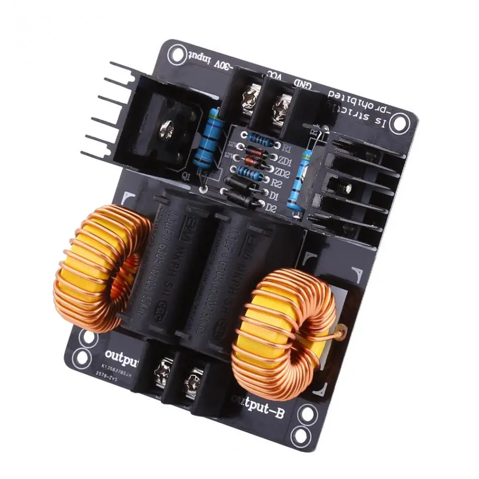 DC12 30V 1000W 20A ZVS плата драйвера источника питания индукционного нагревателя низкого