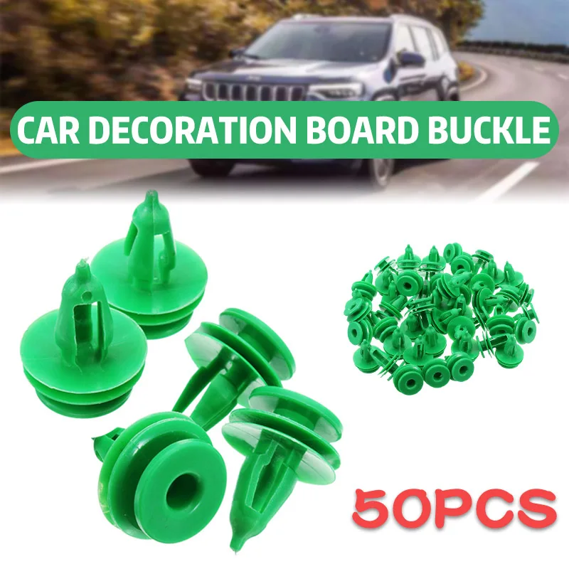 

50/100Pcs Car Door Panel Trim Fasteners Plastic Green Clips for Chrysler WJ For Jeep Grand Cherokee Auto Fastener Clips