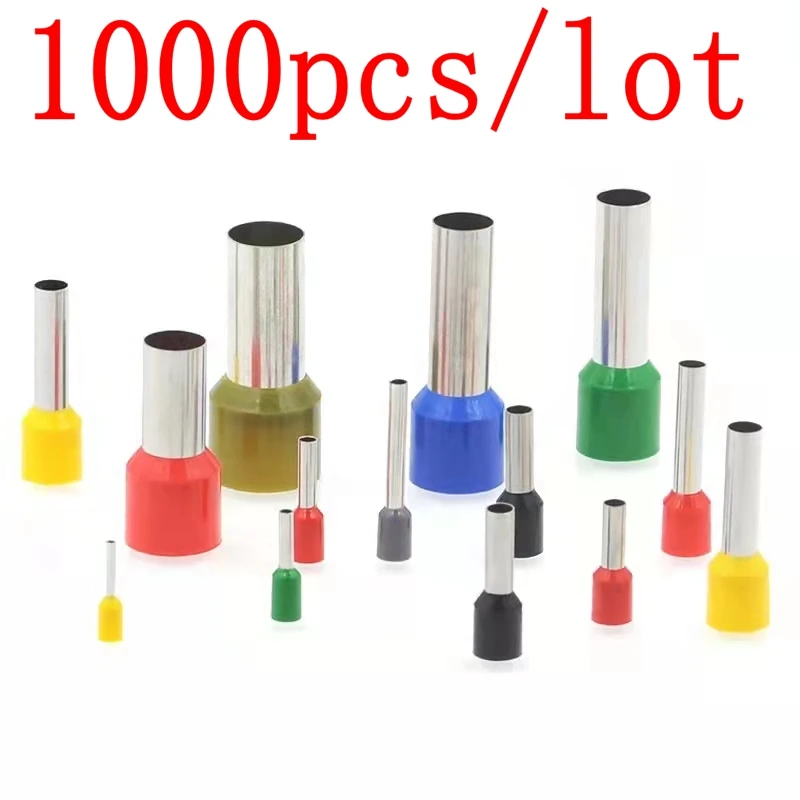 1000pcs/Pack E2508 Cord End Wire Connector Insulated Ferrules Terminal Block Electrical Crimp Terminator Needle Copper Termina
1000pcs/Pack E2508 Cord End Wire Connector Insulated Ferrules Terminal Block Electrical Crimp Terminator Needle Copper Termina
