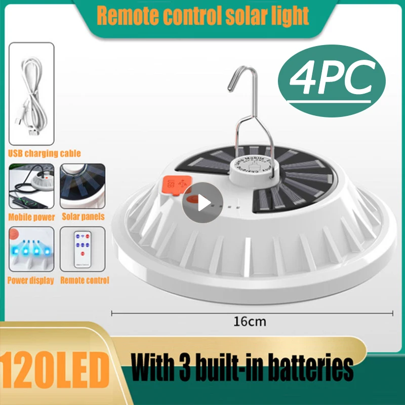 4PCS Solar Rechargeable LED Bulb Lamp Remote Control Charge Lantern Portable Emergency Night Market Light Outdoor Camping Home
4PCS Solar Rechargeable LED Bulb Lamp Remote Control Charge Lantern Portable Emergency Night Market Light Outdoor Camping Home