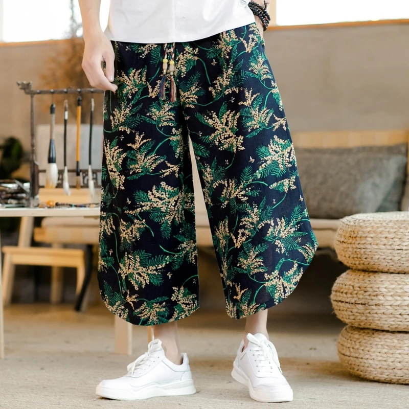 Chinese Streetwear Style Man Linen Harem Pant Trouser Men Casual Wide-Legged Bloomers Summer 2021 Male Trousers
Chinese Streetwear Style Man Linen Harem Pant Trouser Men Casual Wide-Legged Bloomers Summer 2021 Male Trousers