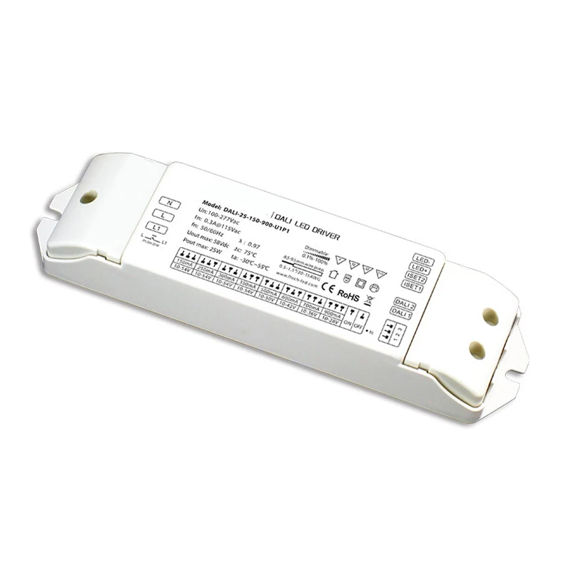 New Dali Dimming Driver;UL Certify;AC100-240V Input;150mA-900mA 25W Output Constant Voltant Dali Dimmable Power Drive,Push Dim
New Dali Dimming Driver;UL Certify;AC100-240V Input;150mA-900mA 25W Output Constant Voltant Dali Dimmable Power Drive,Push Dim