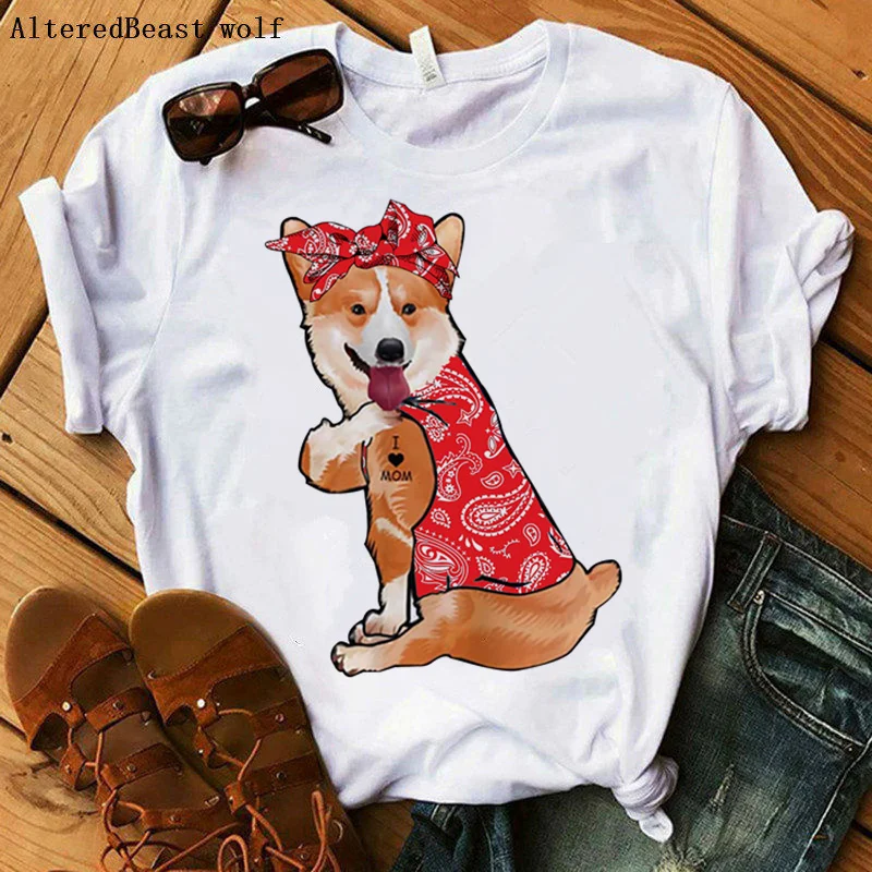 Corgis Dog I Love Mom T-shirt Women Summer harajuku Mama Bandana T Shirt Female Hip Hop 2021 Tshirt Clothes
Corgis Dog I Love Mom T-shirt Women Summer harajuku Mama Bandana T Shirt Female Hip Hop 2021 Tshirt Clothes