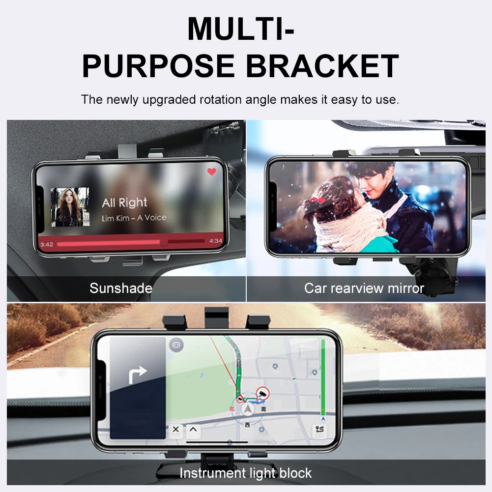 Universal Car Phone Holder 360° Rotation Dashboard Phone Mount Clip Stand GPS Support Temporary Parking Card for 3-7Inch Phones
Universal Car Phone Holder 360° Rotation Dashboard Phone Mount Clip Stand GPS Support Temporary Parking Card for 3-7Inch Phones