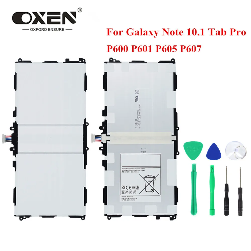 OXEN Original Tablet Battery T8220E for Samsung GALAXY Note 10.1 Tab Pro Batteries P600 P601 P605 P607 T520 T525 T8220C 8220mAh
OXEN Original Tablet Battery T8220E for Samsung GALAXY Note 10.1 Tab Pro Batteries P600 P601 P605 P607 T520 T525 T8220C 8220mAh