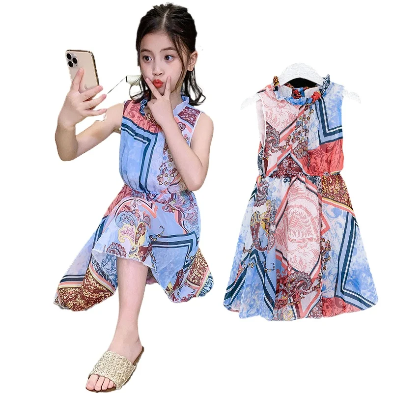Princess Bow Girl Dress Summer Multi-style Elegant Chiffon Children Clothing 4 -14 Year Fashion Kids Sleeveless Ruffle Dresses
Princess Bow Girl Dress Summer Multi-style Elegant Chiffon Children Clothing 4 -14 Year Fashion Kids Sleeveless Ruffle Dresses