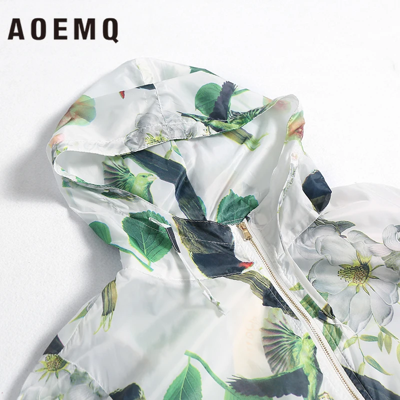 AOEMQ модная куртка китайская винтажная краска пальто с капюшоном молния свободный