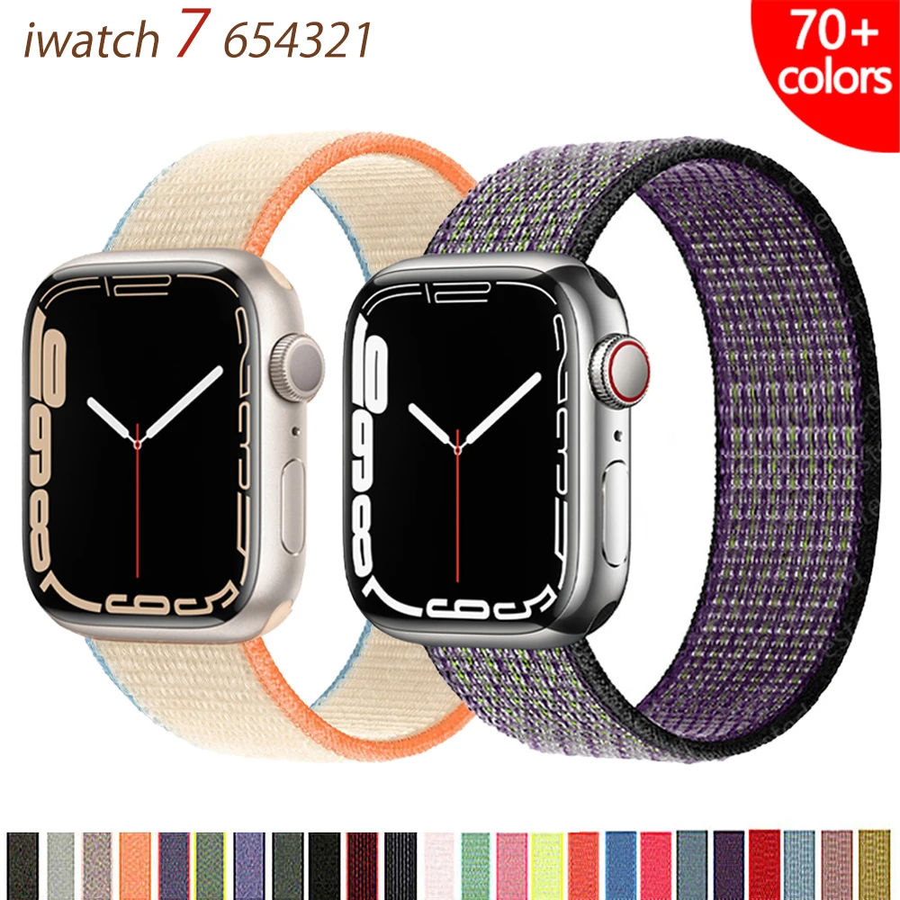Strap for Apple Watch 7 band 45mm 41mm 42mm Nylon Loop Smartwatch Accessories watchband iwatch 7 band 40mm 44mm
Strap for Apple Watch 7 band 45mm 41mm 42mm Nylon Loop Smartwatch Accessories watchband iwatch 7 band 40mm 44mm