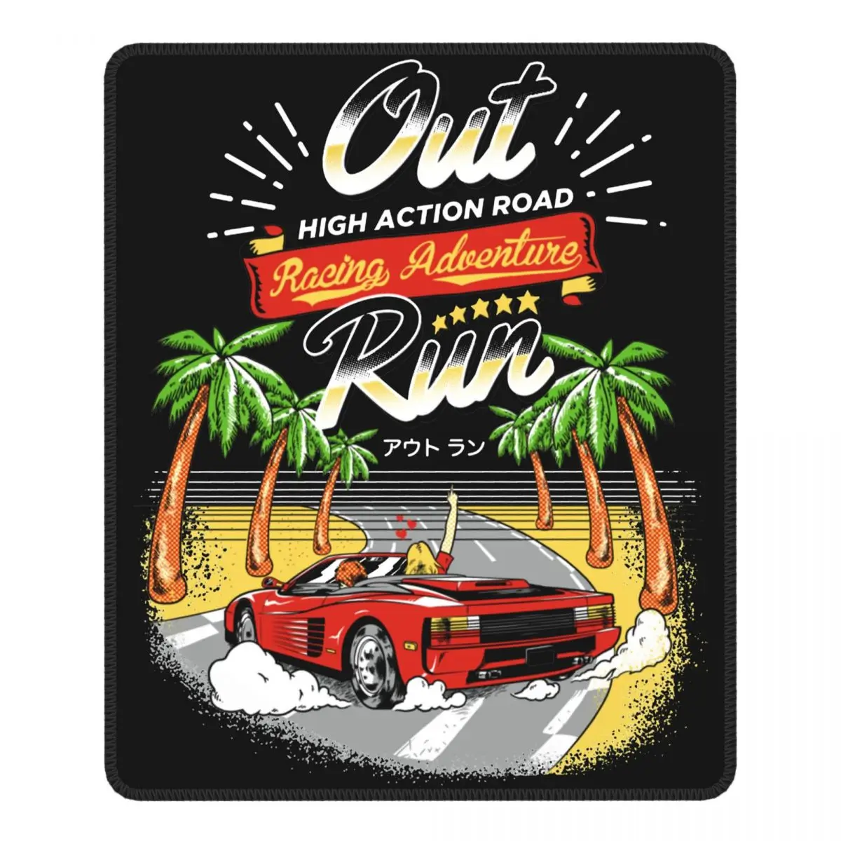 Гоночный Коврик Для Мыши Crazy Out Run 80s ретро аркадные игры водонепроницаемый мягкий