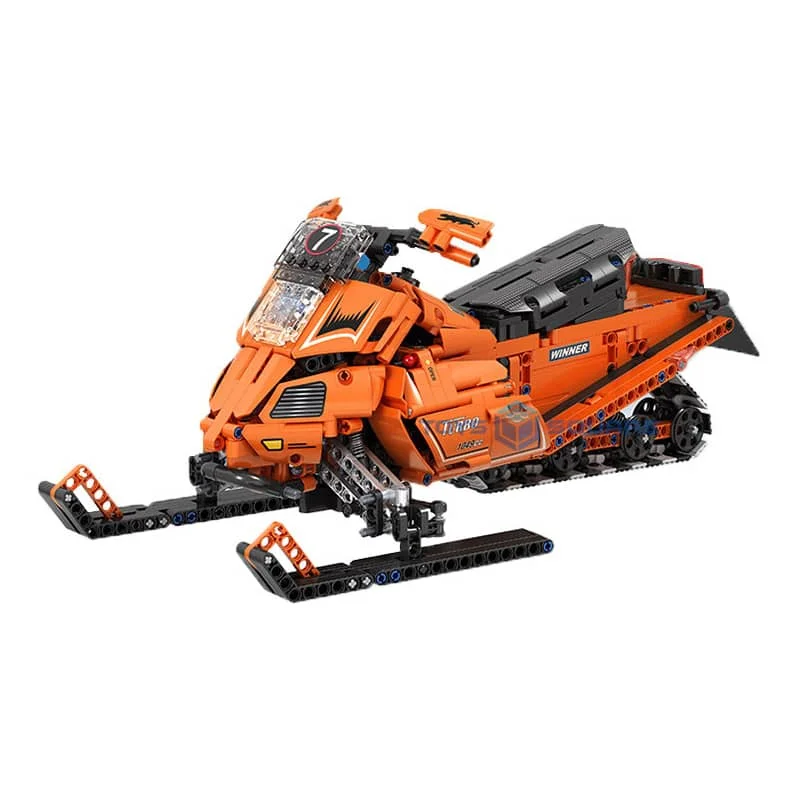 The 1:8 Orange Turbo Snowmobile Super Speed Sports Racing Motorcycle Car Model Building Blocks Technical Bricks MOC Set Kid Toys
The 1:8 Orange Turbo Snowmobile Super Speed Sports Racing Motorcycle Car Model Building Blocks Technical Bricks MOC Set Kid Toys