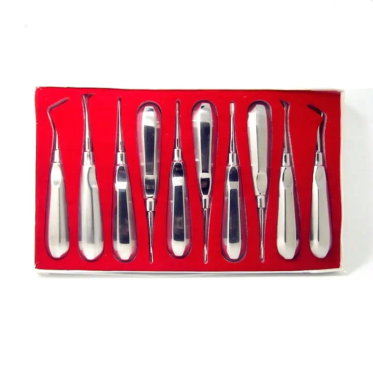 10 шт. набор для извлечения корней из нержавеющей стали|stainless steel dental|dental elevatortooth kit |