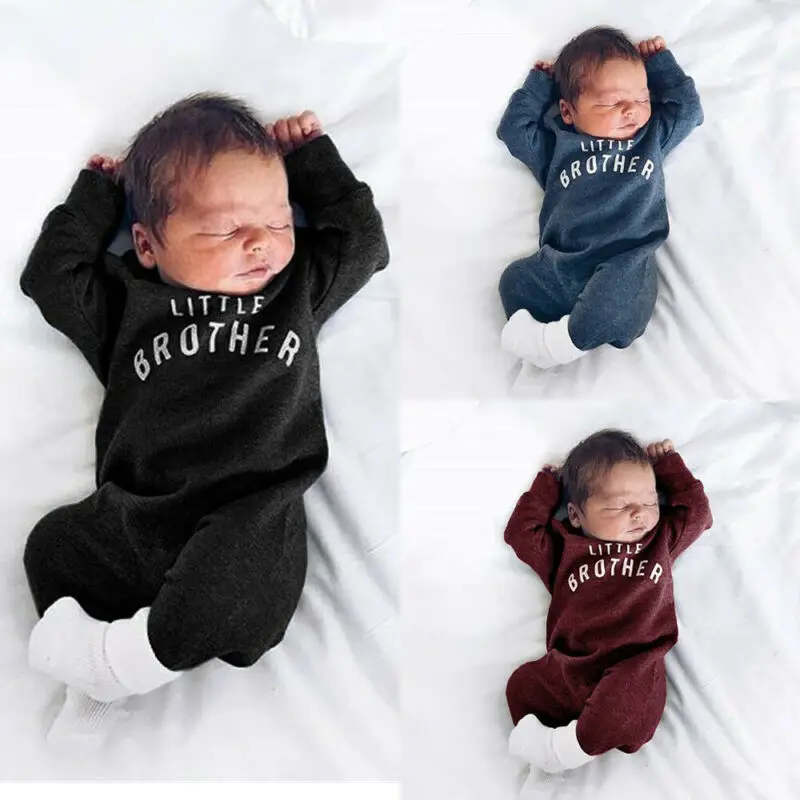 Newborn Baby Boy Long Sleeve Little Brother Romper Jumpsuit One-Piece Clothes 
Newborn Baby Boy Long Sleeve Little Brother Romper Jumpsuit One-Piece Clothes