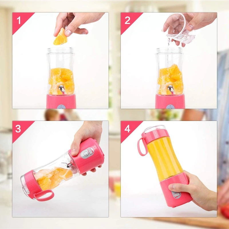 Portable Blender, Personal Size Blender Smoothies and Shakes USB Rechargeable Juicer Cup with 6 Powerful Blades
Portable Blender, Personal Size Blender Smoothies and Shakes USB Rechargeable Juicer Cup with 6 Powerful Blades