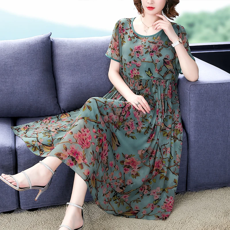 2021 Vintage Floral Chiffon Boho Midi Dress Summer 4XL Plus Size Print Beach Maxi Sundress Elegant Women Bodycon Party Vestidos
2021 Vintage Floral Chiffon Boho Midi Dress Summer 4XL Plus Size Print Beach Maxi Sundress Elegant Women Bodycon Party Vestidos
