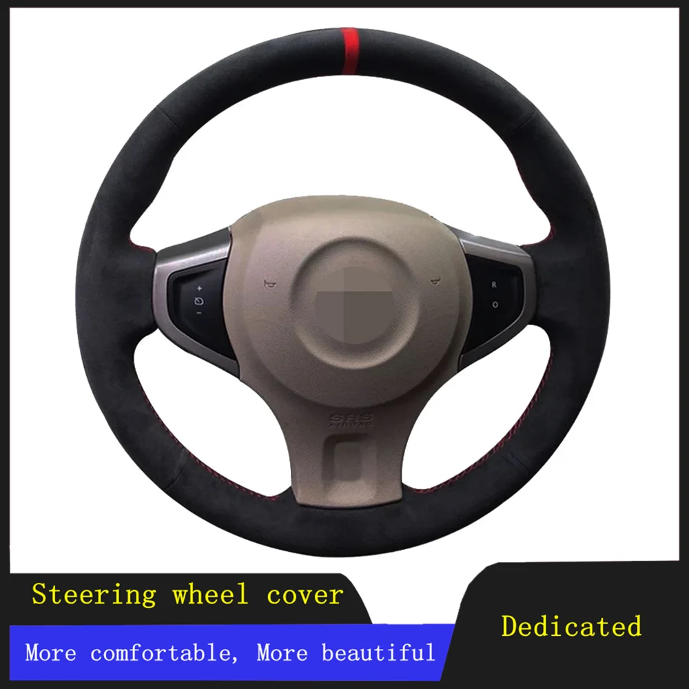 Car Accessories Steering Wheel Cover Black Hand-stitched Suede Leather For Renault Koleos 2008-2016 Samsung QM5 2007-2014
Car Accessories Steering Wheel Cover Black Hand-stitched Suede Leather For Renault Koleos 2008-2016 Samsung QM5 2007-2014