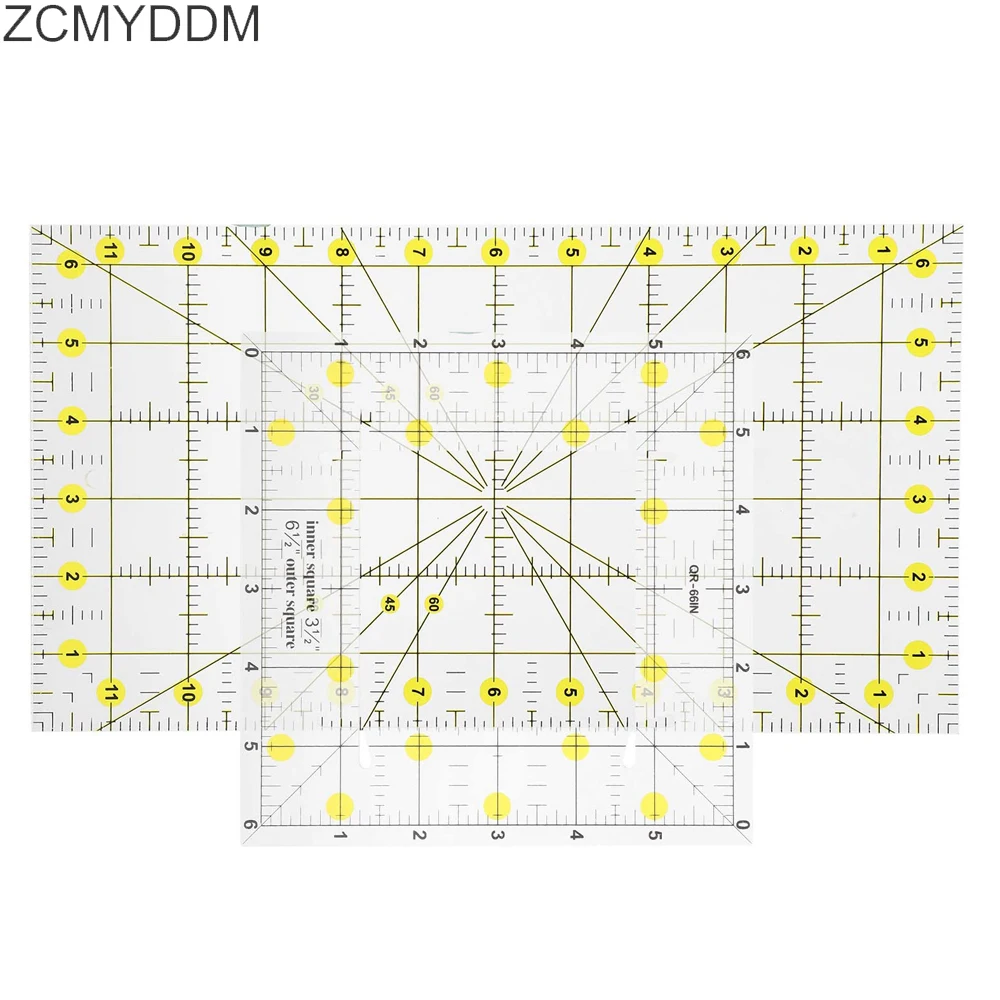 ZCMYDDM 2PCS Quilting Ruler Rectangular Acrylic Tailor Cloth Cutting Rulers for Dressmaking Drawing Pattern DIY Sewing Tools
ZCMYDDM 2PCS Quilting Ruler Rectangular Acrylic Tailor Cloth Cutting Rulers for Dressmaking Drawing Pattern DIY Sewing Tools