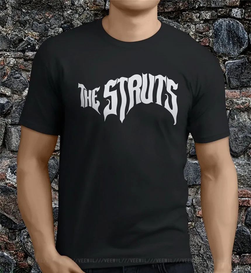 Футболка мужская с принтом стильная тенниска надписью The Struts Glam рок-группа Черная