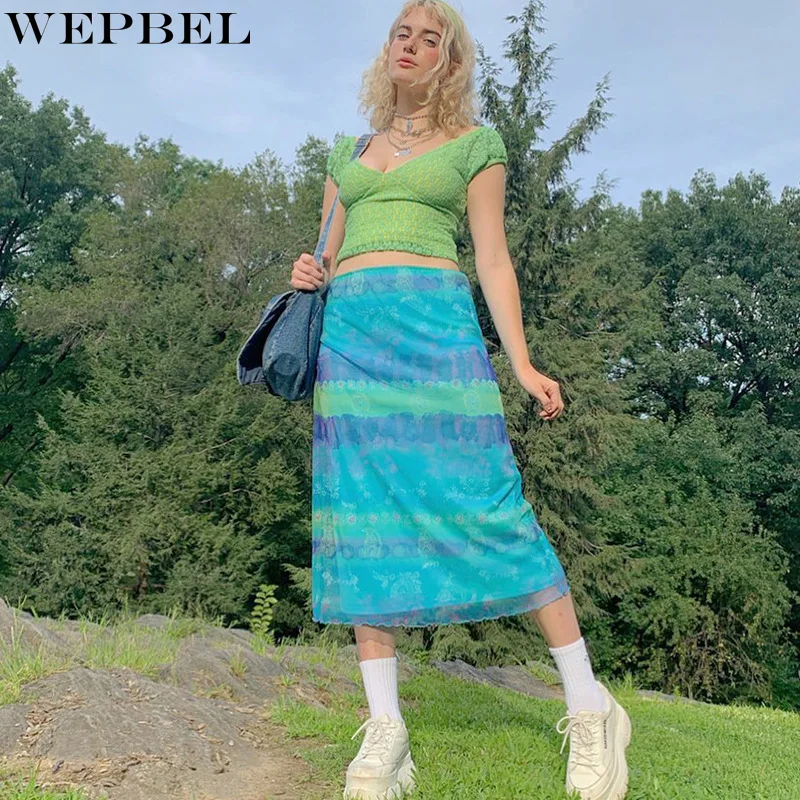 WEPBEL Skirt Women's Sexy Printed Slim Fit Patchwork Skirt Summer Casual High Waist Slim Gauzy Package Hip Skirt
WEPBEL Skirt Women's Sexy Printed Slim Fit Patchwork Skirt Summer Casual High Waist Slim Gauzy Package Hip Skirt
