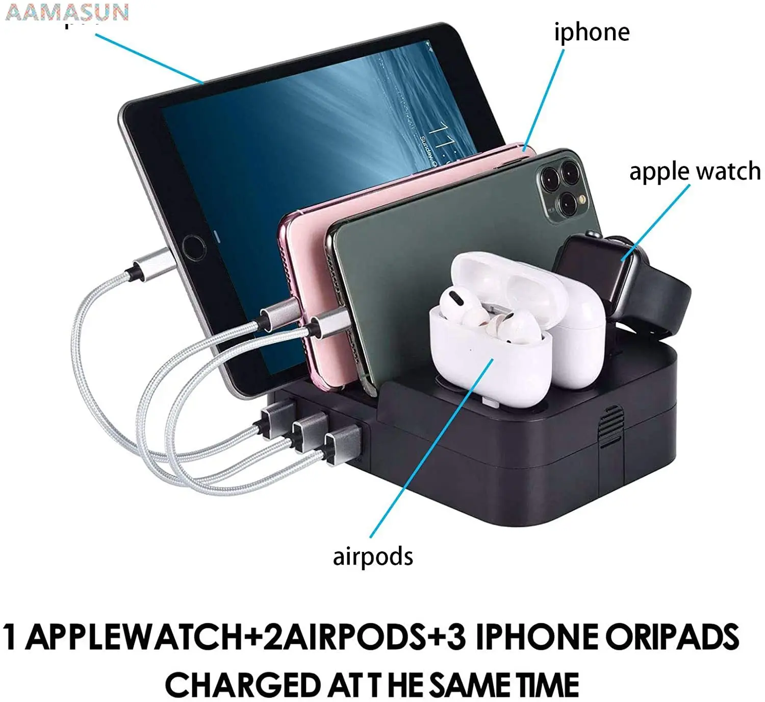 Multi USB Charging Station Universal Charger for Phone Tablet Smart Watch Holder Earbuds Charging for Xiaomi Huawei Samsung
Multi USB Charging Station Universal Charger for Phone Tablet Smart Watch Holder Earbuds Charging for Xiaomi Huawei Samsung