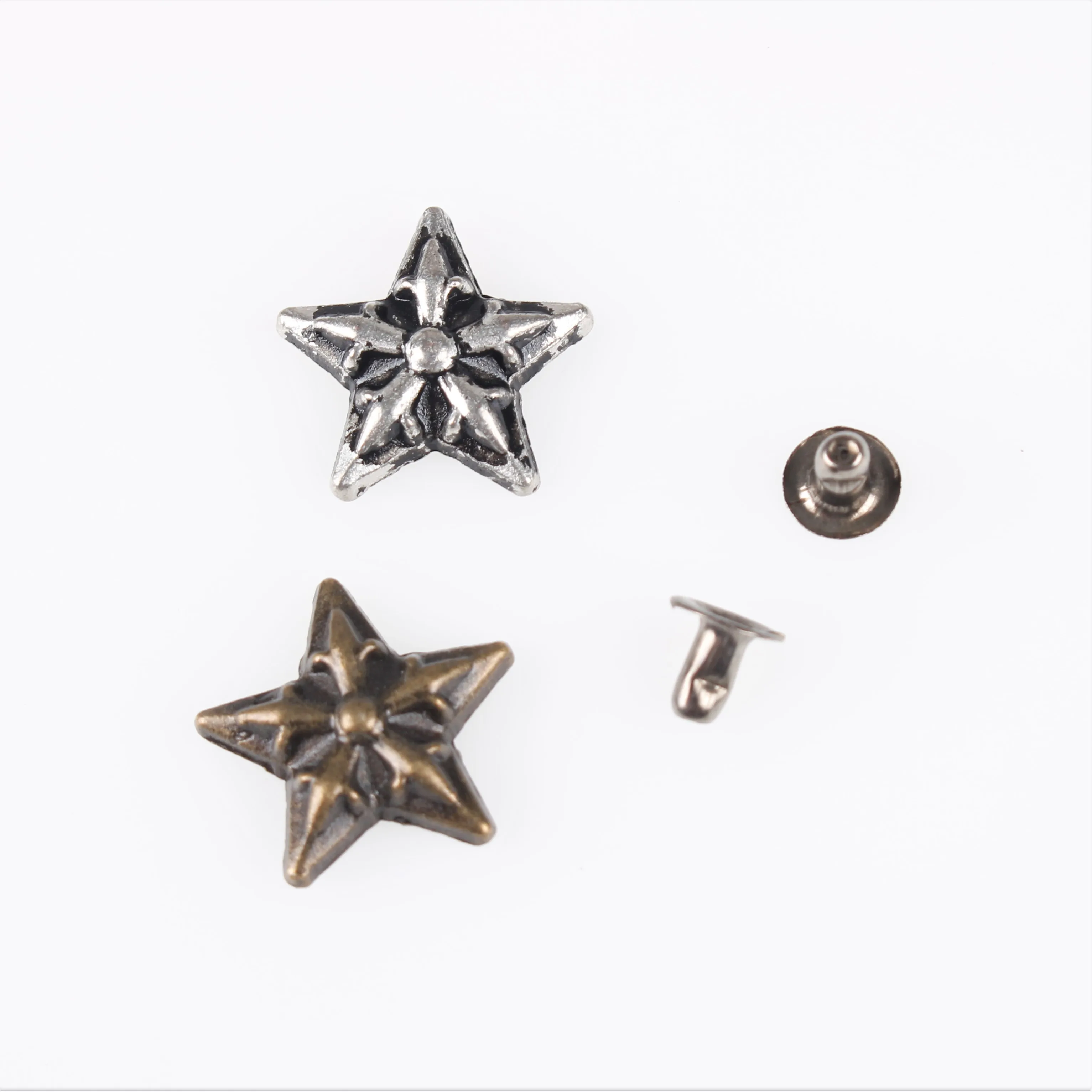 Metal carved star-shaped rivet leather bracelet DIY retro clothing shoe bag decoration accessories rivet hat metal rivet
Metal carved star-shaped rivet leather bracelet DIY retro clothing shoe bag decoration accessories rivet hat metal rivet