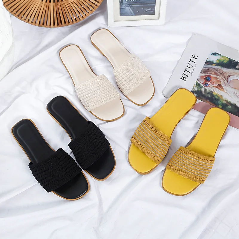 Women Summer Slippers New Female Shoes Flat Fashion Slides Woman Luxury Flying Casual Ladies Retro Style Promotion | Обувь