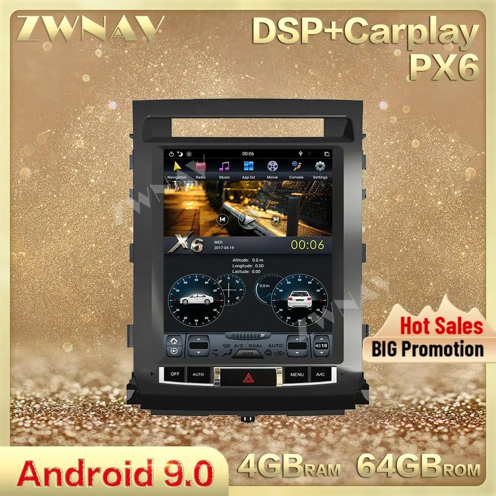Tesla vertical screen Android 9.0 Car multimedia Player For TOYOTA LAND CRUISER 200 2008-2015 GPS Navi radio stereo BT head unit
Tesla vertical screen Android 9.0 Car multimedia Player For TOYOTA LAND CRUISER 200 2008-2015 GPS Navi radio stereo BT head unit