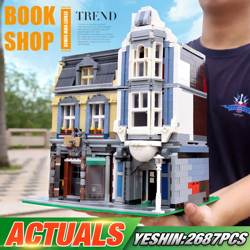 Yeshin 15009 уличные строительные игрушки 10185 Европейский зеленый Grocer совместимый с MOC
