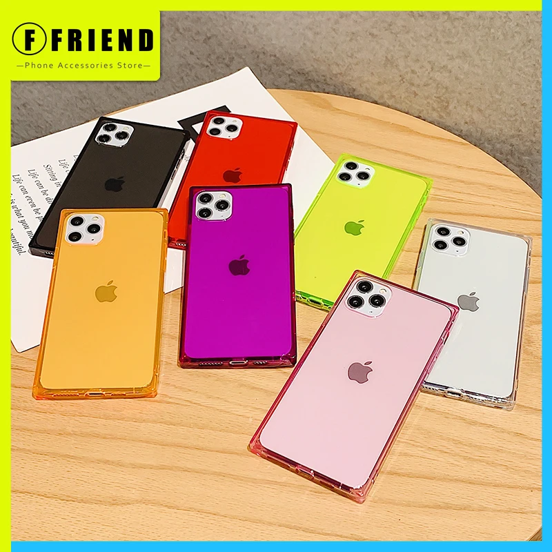 Luxury Colour Square Designer Iphone 12 11 Pro Max Phone Case 7 8P X Xr Transparent Fashion Silicone Shockproof Women Girl Cover
Luxury Colour Square Designer Iphone 12 11 Pro Max Phone Case 7 8P X Xr Transparent Fashion Silicone Shockproof Women Girl Cover