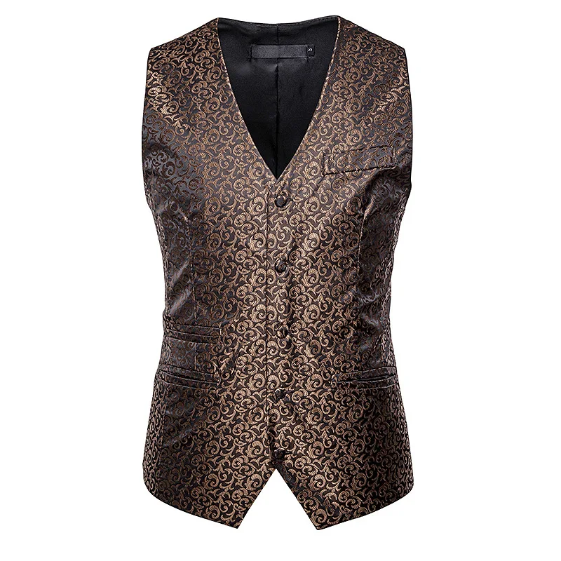 Mens Hipster Party Wedding Paisley Suit Vest Floral Jacquar Waistcoat Vest Men Slim Fit Single Brasted Dress Vests Men Gilet XXL 
Mens Hipster Party Wedding Paisley Suit Vest Floral Jacquar Waistcoat Vest Men Slim Fit Single Brasted Dress Vests Men Gilet XXL