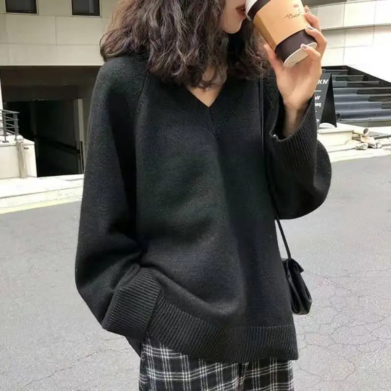 ladies sweater women autumn winter tops clothes 2019 knitted pullover knitwear loose v-neck sweaters female A5784
ladies sweater women autumn winter tops clothes 2019 knitted pullover knitwear loose v-neck sweaters female A5784
