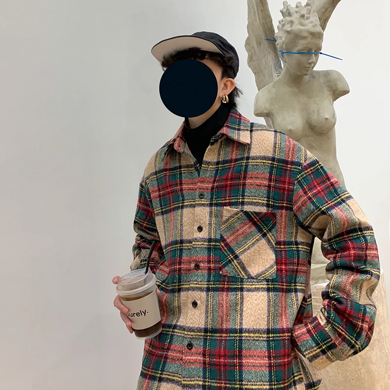 2020 Spring And Autumn New Japanese Retro Color Matching Plaid Long-sleeved Shirt Fashion Casual Wild Loose Shirt Red / Khaki
2020 Spring And Autumn New Japanese Retro Color Matching Plaid Long-sleeved Shirt Fashion Casual Wild Loose Shirt Red / Khaki