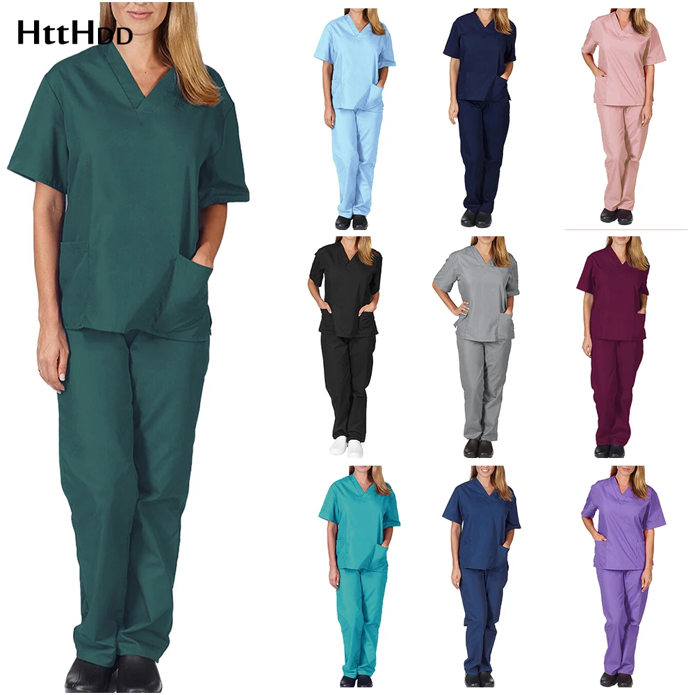 A variety of colors (tops + pants) short-sleeved top pockets comfortable lightweight neutral solid color suit dental care lab
A variety of colors (tops + pants) short-sleeved top pockets comfortable lightweight neutral solid color suit dental care lab