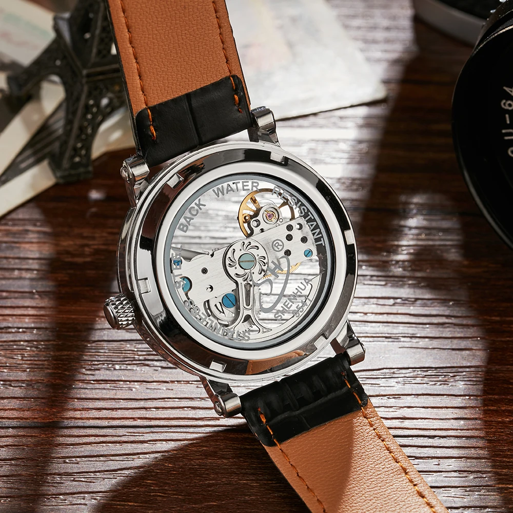 Roman Numeral Automatic Mechanical Watch Men Self Winding Skeleton Tourbillon Bridge Wristwatch Man Watches Relogio Masculino
Roman Numeral Automatic Mechanical Watch Men Self Winding Skeleton Tourbillon Bridge Wristwatch Man Watches Relogio Masculino