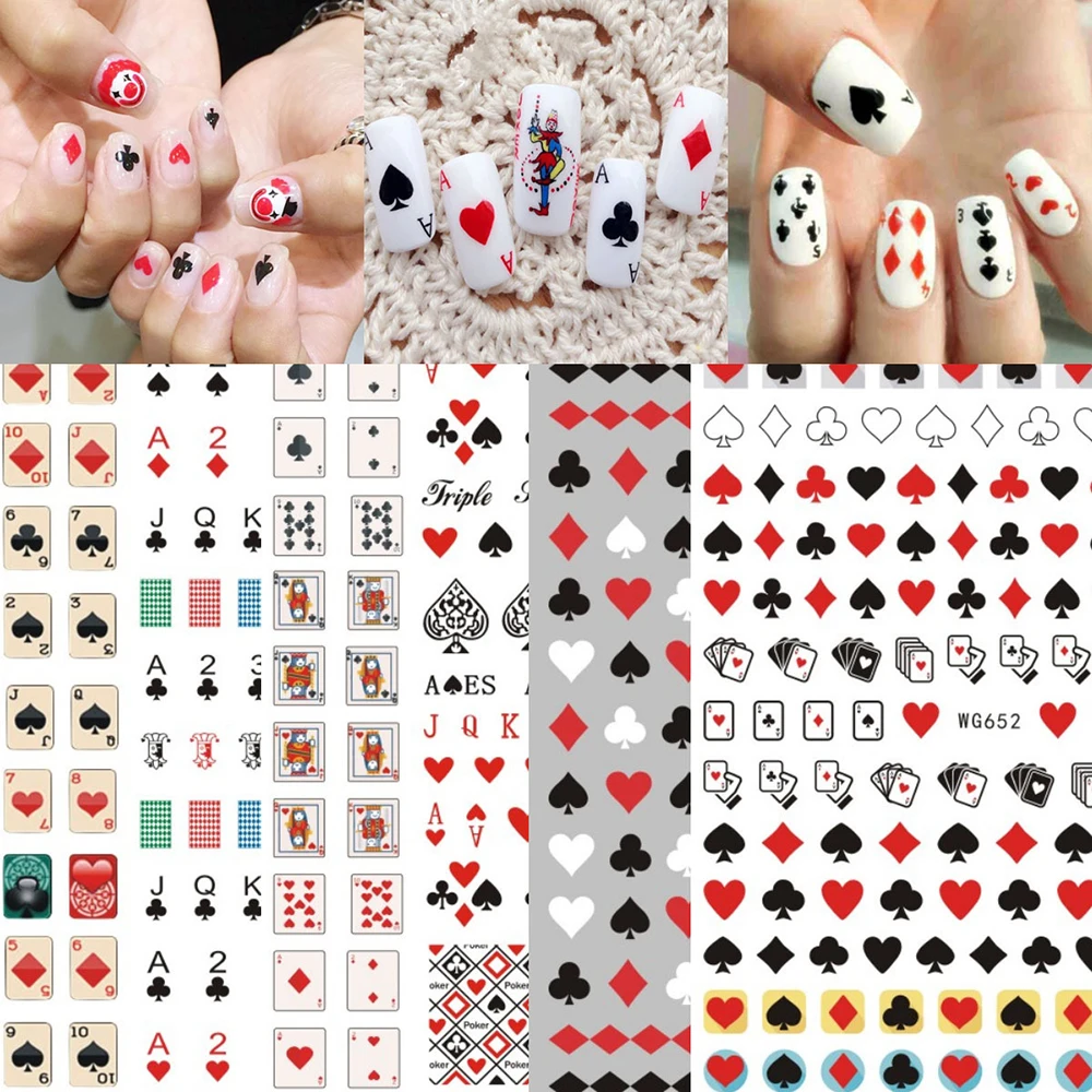 New Style Playing Card Fashion Sticker Decal Playing Card Design Nail Decoration Nail Art Slider
New Style Playing Card Fashion Sticker Decal Playing Card Design Nail Decoration Nail Art Slider