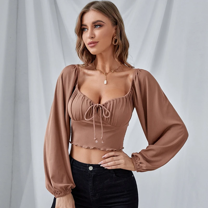 Lantern Long Sleeve Crop Top 2022 Slim Fashion Square Collar Y2k T Shirt 90´s Clothes Sexy Lace Up Chiffon Tshirt Fairy Grunge
Lantern Long Sleeve Crop Top 2022 Slim Fashion Square Collar Y2k T Shirt 90´s Clothes Sexy Lace Up Chiffon Tshirt Fairy Grunge