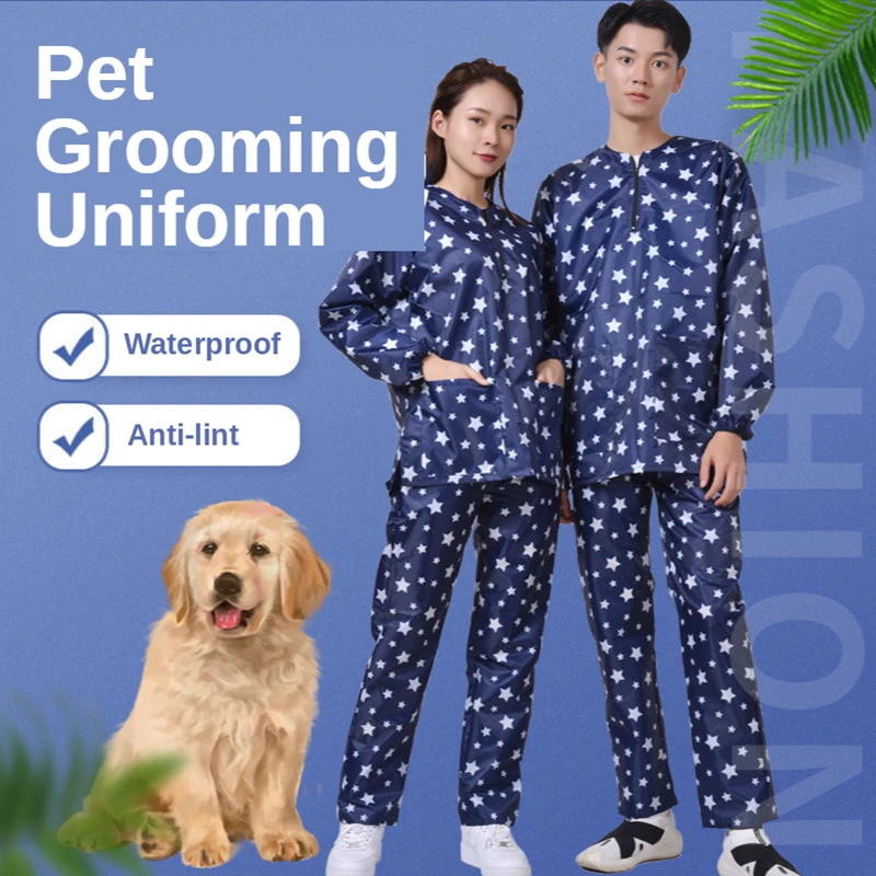 Custom LOGO Pet Beautician Work Clothes Long Sleeve Anti-Static Apron For Pets Hairdressing Grooming Waterproof G1004
Custom LOGO Pet Beautician Work Clothes Long Sleeve Anti-Static Apron For Pets Hairdressing Grooming Waterproof G1004
