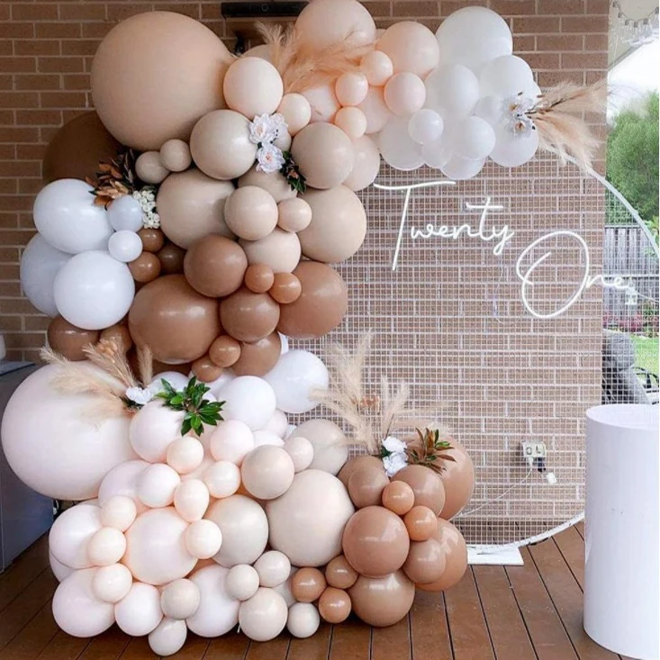 106Pcs Khaki Sand White Skin Balloons Arch Garland Retro Coffee Brown White Nude Air Globos for Birthday Kids Baby Shower Decor
106Pcs Khaki Sand White Skin Balloons Arch Garland Retro Coffee Brown White Nude Air Globos for Birthday Kids Baby Shower Decor
