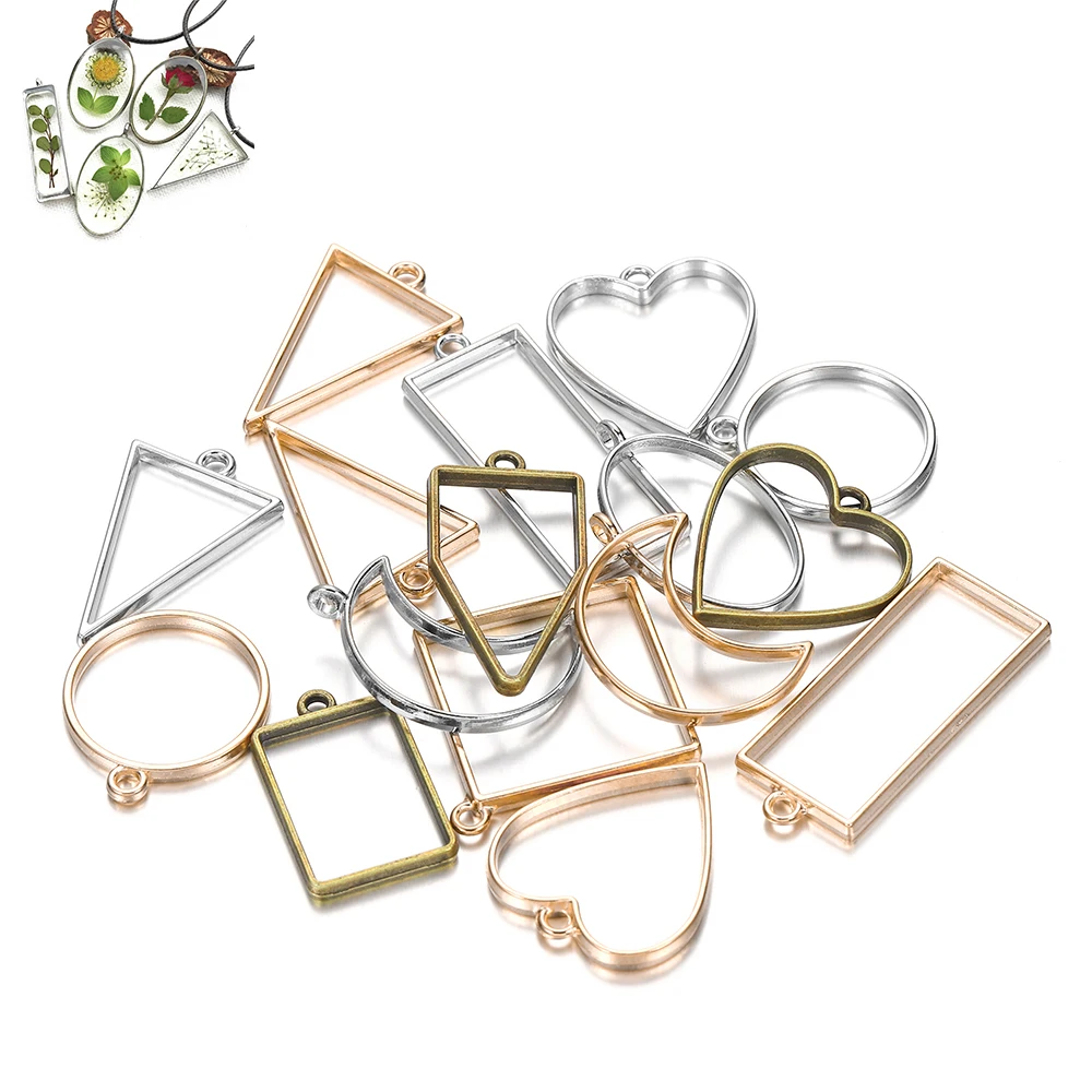11 Style/lot Geometric Figure Charm Hollow Glue Blank Pendant Tray Bezel Epoxy Resin Molds For DIY Jewelry Making Supplies
11 Style/lot Geometric Figure Charm Hollow Glue Blank Pendant Tray Bezel Epoxy Resin Molds For DIY Jewelry Making Supplies