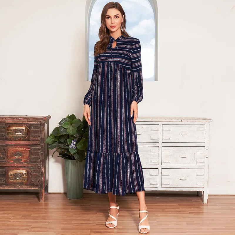 MAI&FUN Women Shift Dress Tie Front Ruffle Hem Tribal Print Smock Dress Elegant Long Sleeve Loose Long Dresses
MAI&FUN Women Shift Dress Tie Front Ruffle Hem Tribal Print Smock Dress Elegant Long Sleeve Loose Long Dresses