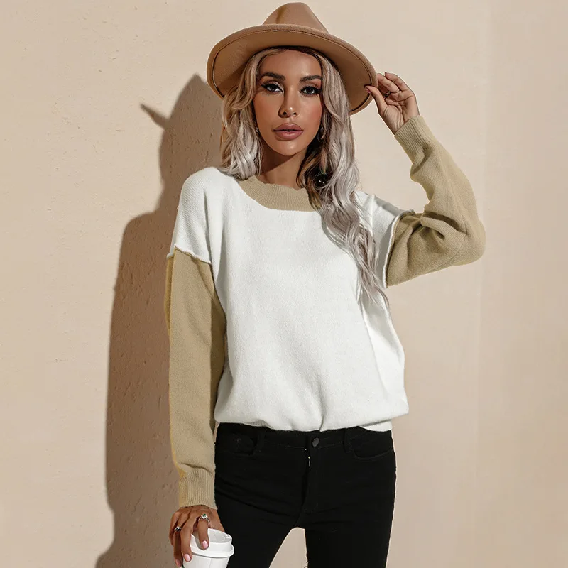 Sweaters Women Harajuku Lovely Chic Preppy Simple Loose Sweater Autumn Spring Spliced Knitwear Casual Fashion Korean Pullover
Sweaters Women Harajuku Lovely Chic Preppy Simple Loose Sweater Autumn Spring Spliced Knitwear Casual Fashion Korean Pullover