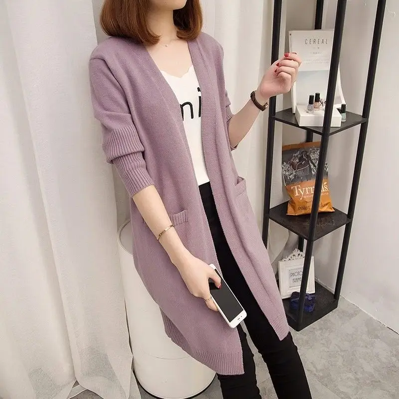 Mid Long Sweater Jacket Women's Knit Cardigan Early Spring Autumn Winter New Korean Loose Top Sweater Poncho Lolita Coat Black
Mid Long Sweater Jacket Women's Knit Cardigan Early Spring Autumn Winter New Korean Loose Top Sweater Poncho Lolita Coat Black