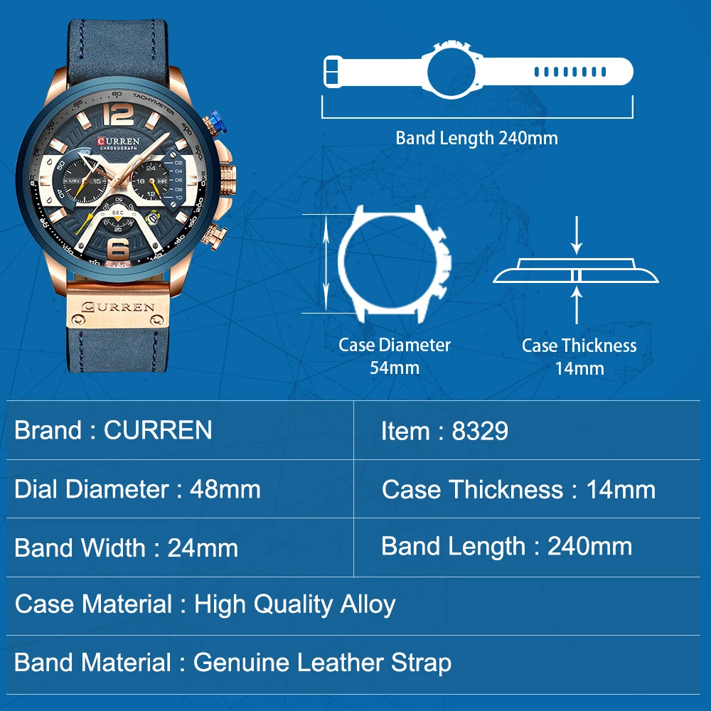Casual Sport Watches For Men Blue Top Brand Luxury Military Leather Wrist Watch Man Clock Fashion Chronograph Wristwatch
Casual Sport Watches For Men Blue Top Brand Luxury Military Leather Wrist Watch Man Clock Fashion Chronograph Wristwatch