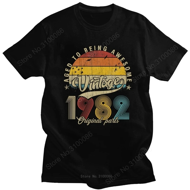 Vintage 1982 Original Parts T Shirts Mens Short Sleeved Summer 38 Years Old Birthday Gift T-Shirt Casual Cotton Tee Tops Apparel
Vintage 1982 Original Parts T Shirts Mens Short Sleeved Summer 38 Years Old Birthday Gift T-Shirt Casual Cotton Tee Tops Apparel
