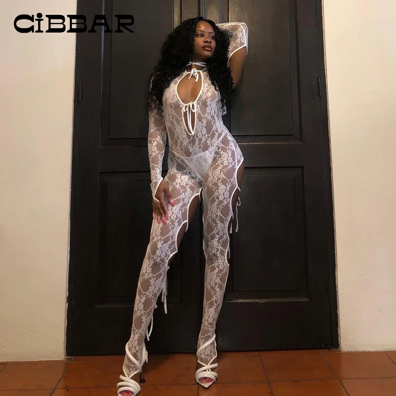 CIBBAR Autumn Sexy Hot Midnight Clubwear Lace Patchwork Skinny Jumpsuits Women See Through Hollow Out Bandage Hipster Partywear
CIBBAR Autumn Sexy Hot Midnight Clubwear Lace Patchwork Skinny Jumpsuits Women See Through Hollow Out Bandage Hipster Partywear