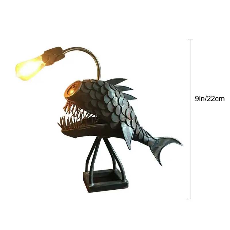 1pc Creative USB Angler fish Lamp Metal Nails Teeth Chinchou Table Light Figurine Decor AnglerFish Lamp Lantern Fish Ornament
1pc Creative USB Angler fish Lamp Metal Nails Teeth Chinchou Table Light Figurine Decor AnglerFish Lamp Lantern Fish Ornament