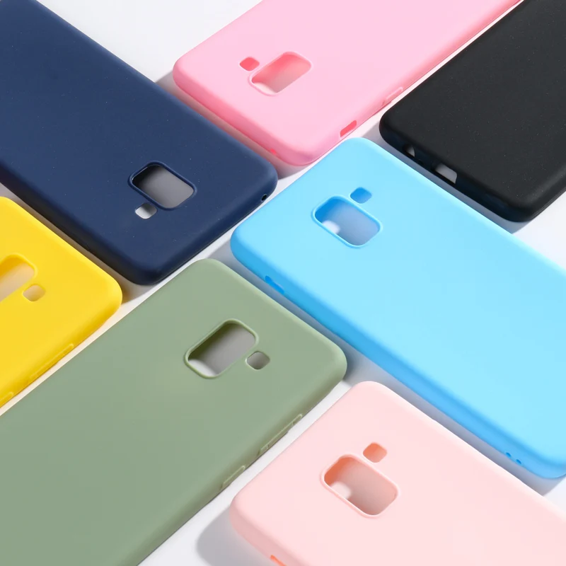 Фото Мягкий ТПУ чехол накладка карамельных цветов для Samsung A8 Plus + A730 A730F силиконовый Galaxy