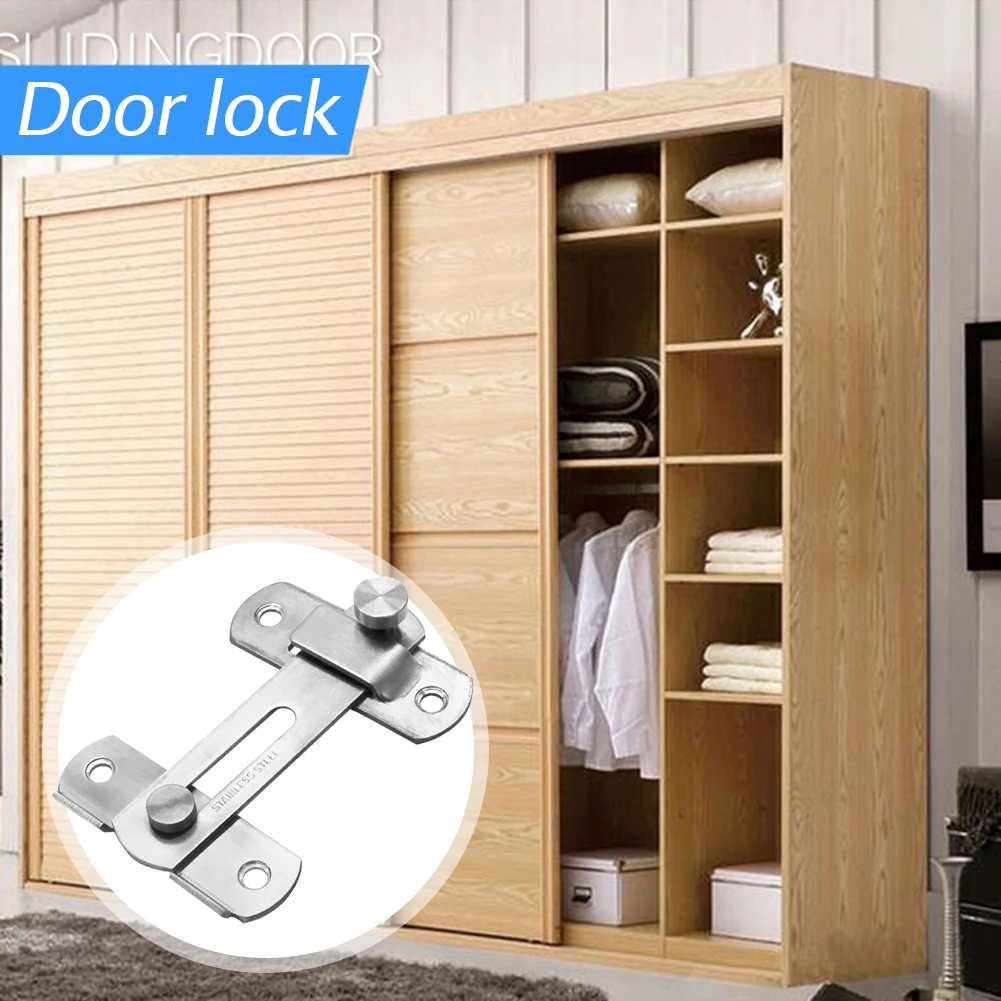 90 Degree Hasp Latches Stainless Steel Sliding Door Anti Theft Chain Locks for Window Cabinet Hardware Accessories
90 Degree Hasp Latches Stainless Steel Sliding Door Anti Theft Chain Locks for Window Cabinet Hardware Accessories