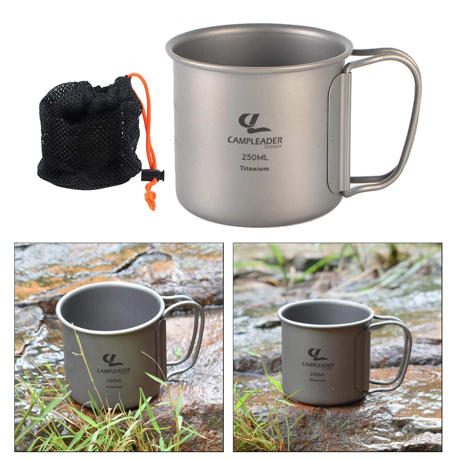 250ml Titanium Collapsible Handle Camping Mug Hiking Portable Can be Boiled Drinking Cup Only 40g
250ml Titanium Collapsible Handle Camping Mug Hiking Portable Can be Boiled Drinking Cup Only 40g