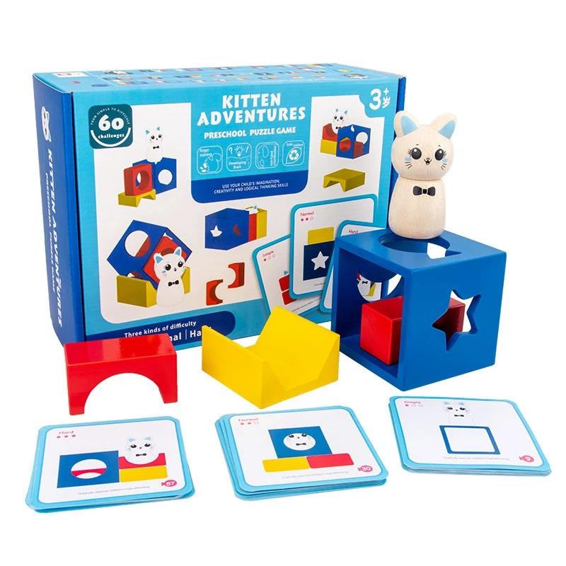Rabbit Magic Box Wooden Cat Geometric Building Blocks Family Fun Desktop Game Kids Early Educational Toy
Rabbit Magic Box Wooden Cat Geometric Building Blocks Family Fun Desktop Game Kids Early Educational Toy